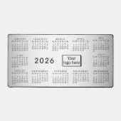 Benutzerdefiniertes verschwommenes graues Logo für Schreibtischunterlage (Vorderseite)