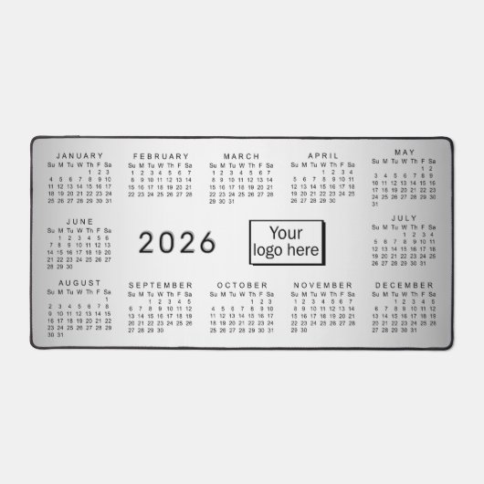 Benutzerdefiniertes verschwommenes graues Logo für Schreibtischunterlage (Vorderseite)