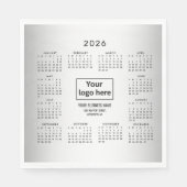 Benutzerdefiniertes verschwommenes graues Logo für Serviette (Vorderseite)