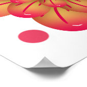 Benutzerdefiniertes verspieltes rosa Blumen- und P Poster (Ecke)