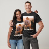 Benutzerdefiniertes vertikales Foto und Text T-Shirt (Unisex)