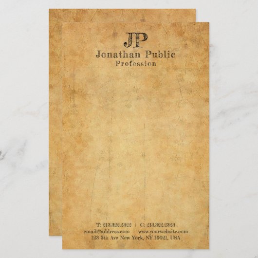 Benutzerdefiniertes verzerrtes Bild altes Papier e (Vorne/Hinten)