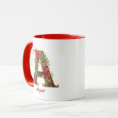 Benutzerdefiniertes verziertes Monogramm A Weihnac Tasse (Vorderseite Links)