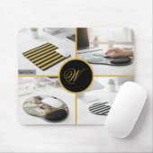 Benutzerdefiniertes Vier-Foto-Monogramm-Design Per Mousepad (Mit Mouse)