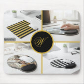 Benutzerdefiniertes Vier-Foto-Monogramm-Design Per Mousepad (Vorne)