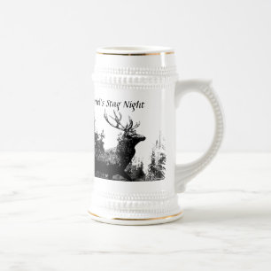 Benutzerdefiniertes Vintage-Design-Hirsch, Jungges Bierglas
