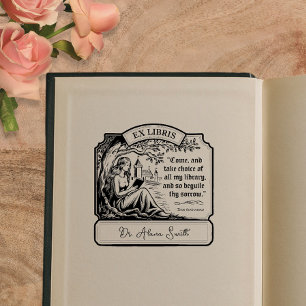 Benutzerdefiniertes Vintage-Ex-Libris mit elegante Gummistempel