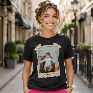 Benutzerdefiniertes Vintage-Foto-Geburtstags-Shirt T-Shirt