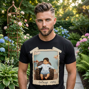 Benutzerdefiniertes Vintage-Foto-Geburtstags-Shirt T-Shirt