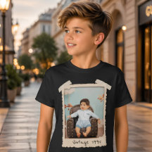 Benutzerdefiniertes Vintage-Foto-Geburtstags-Shirt