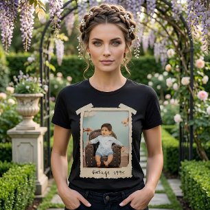 Benutzerdefiniertes Vintage-Foto-Geburtstags-Shirt Tri-Blend Shirt