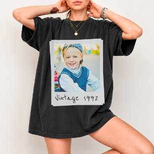 Benutzerdefiniertes Vintage-Foto und Jahr Geburtst T-Shirt