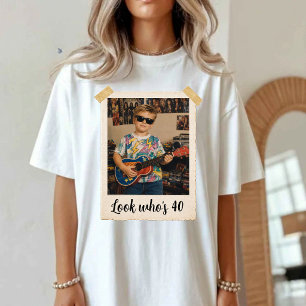 Benutzerdefiniertes Vintage-Foto und Jahr Nostalgi T-Shirt