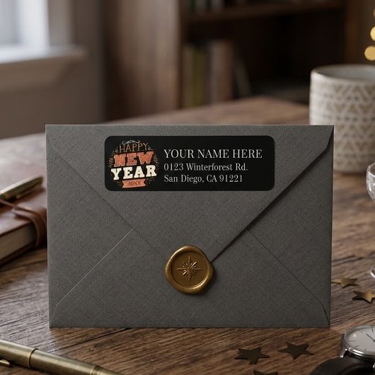 Benutzerdefiniertes Vintage-Frohes-Silvester-Desig