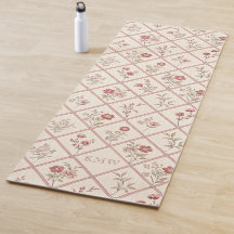 Benutzerdefiniertes Vintage-Rosa-Blumen-Gittermust