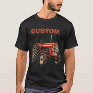 Benutzerdefiniertes Vintage-Traktoren-Shirt, Retro T-Shirt