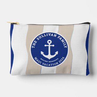 Benutzerdefiniertes Vintage-Yacht-Club-Anker-Famil Zubehörtasche