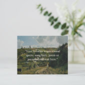 Benutzerdefiniertes Vintage-Zitat Postkarte (Stehend Vorderseite)