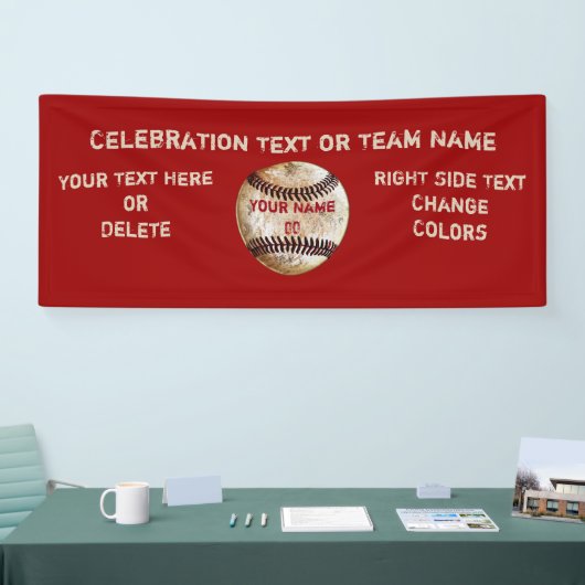 Benutzerdefiniertes Vintages Baseball-Banner, Text Banner (Messe)