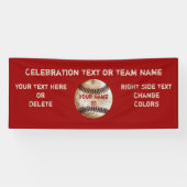 Benutzerdefiniertes Vintages Baseball-Banner, Text Banner (Horizontal)