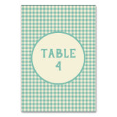 Benutzerdefiniertes Vintages blaues Prüfplatinenmu Tischnummer (Rückseite)