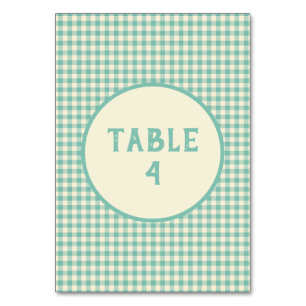 Benutzerdefiniertes Vintages blaues Prüfplatinenmu Tischnummer