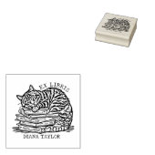 Benutzerdefiniertes Vintages Cat-Buchzeichen Gummistempel (Stempel)