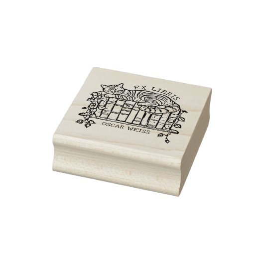 Benutzerdefiniertes Vintages Cat Sleeping-Buchzeic Gummistempel (Stempel)