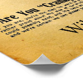 Benutzerdefiniertes Vintages Fischereiüberwachungs Poster (Ecke)