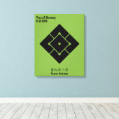 Benutzerdefiniertes Vintages Minimalistisches japa Leinwanddruck (Insitu (Holzboden))