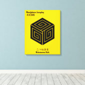 Benutzerdefiniertes Vintages Minimalistisches japa Leinwanddruck (Insitu (Holzboden))