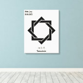 Benutzerdefiniertes Vintages Minimalistisches japa Leinwanddruck (Insitu (Holzboden))