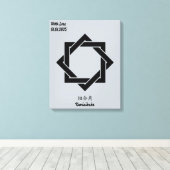 Benutzerdefiniertes Vintages Minimalistisches japa Leinwanddruck (Insitu (Holzboden))