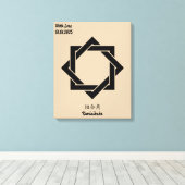 Benutzerdefiniertes Vintages Minimalistisches japa Leinwanddruck (Insitu (Holzboden))