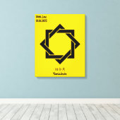 Benutzerdefiniertes Vintages Minimalistisches japa Leinwanddruck (Insitu (Holzboden))