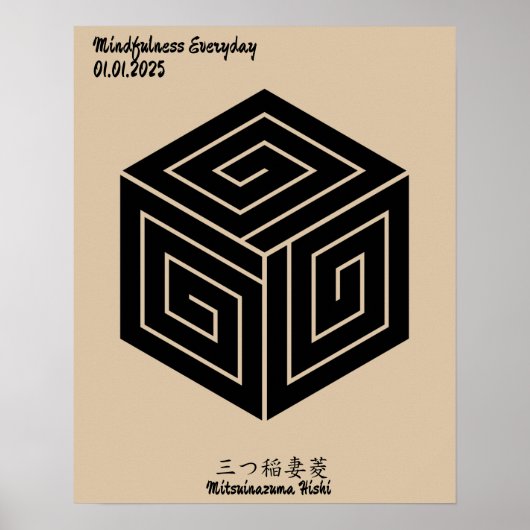 Benutzerdefiniertes Vintages Minimalistisches japa Poster (Vorne)