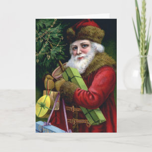 Benutzerdefiniertes Vintages Weihnachtskarten-Temp Feiertagskarte