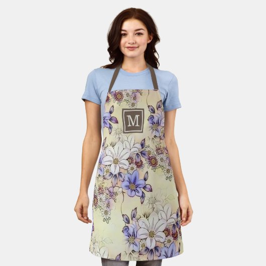 Benutzerdefiniertes Violet Lila rosa dunkelrotes B Schürze (Getragen)