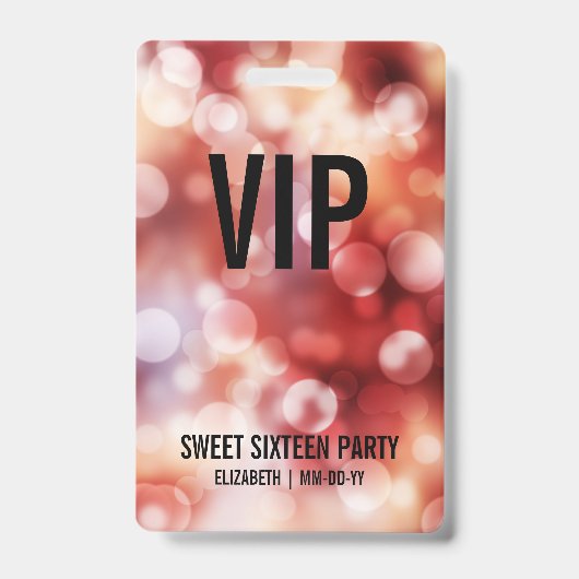 Benutzerdefiniertes VIP All Access Abzeichen 16 .  Ausweis (Vorderseite)