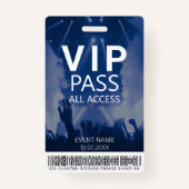 Benutzerdefiniertes VIP All Access Blue Abzeichen Ausweis (Vorderseite)