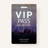 Benutzerdefiniertes VIP All Access Event-Abzeichen Ausweis (Vorderseite)