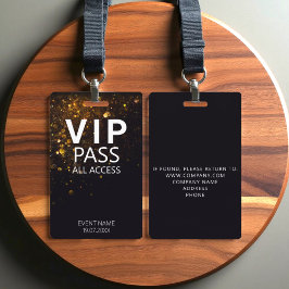 Benutzerdefiniertes VIP All Access Event Bokeh Gli Ausweis