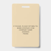 Benutzerdefiniertes VIP All Access Event Gold Foil Ausweis (Rückseite)