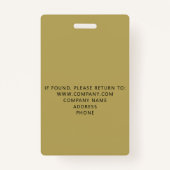 Benutzerdefiniertes VIP All Access Event Gold Foil Ausweis (Rückseite)