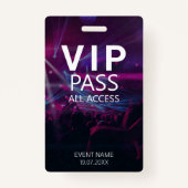 Benutzerdefiniertes VIP All Access Event Konzert L Ausweis (Vorderseite)