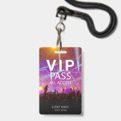 Benutzerdefiniertes VIP All Access Event Lila Abze Ausweis (Vorderseite mit Lanyard)