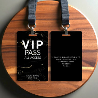 Benutzerdefiniertes VIP All Access Event Marble Ab Ausweis