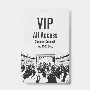 Benutzerdefiniertes VIP All Access Festival Pass K Ausweis