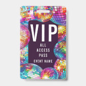 Benutzerdefiniertes VIP All Access Pass QR Code Di Ausweis (Vorderseite)
