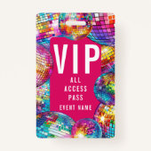 Benutzerdefiniertes VIP All Access Pass QR Code Di Ausweis (Vorderseite)